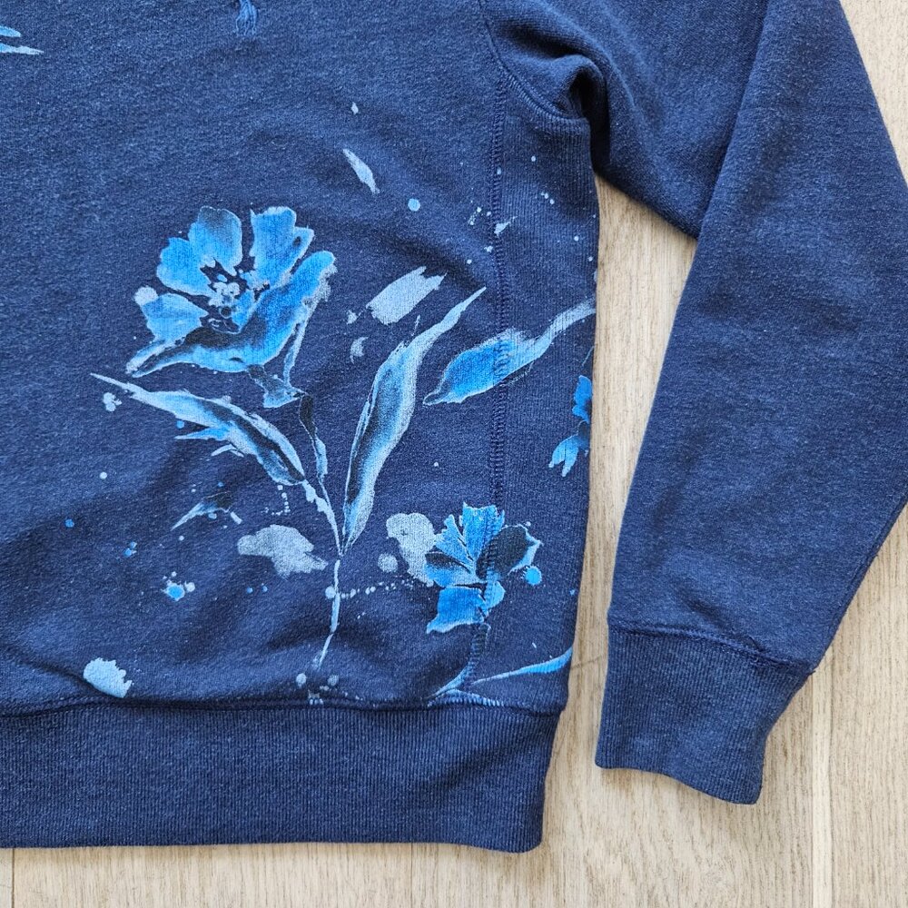 Polo Ralph Lauren Women’s Floral Crewneck Sweatshirt – Size SP, Blue - Picture 7 of 11